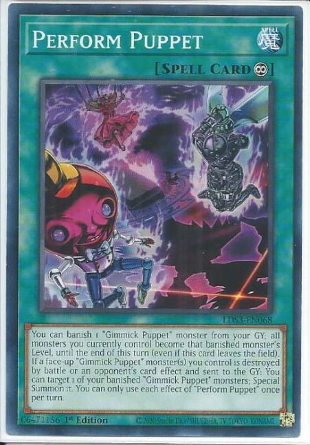 Yugioh - Perform Puppet *Common* LDS3-EN068 (NM/M)