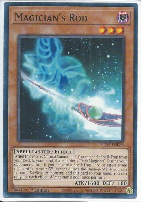 Yugioh - Magician's Rod *Common* LDS3-EN086 (NM/M)