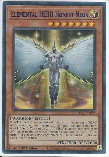 Yugioh - Elemental HERO Honest Neos *Blue Ultra Rare* LDS3-EN102 (NM/M)