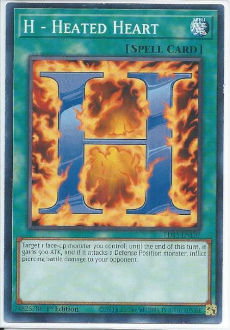 Yugioh - H - Heated Heart *Common* LDS3-EN107 (NM/M)