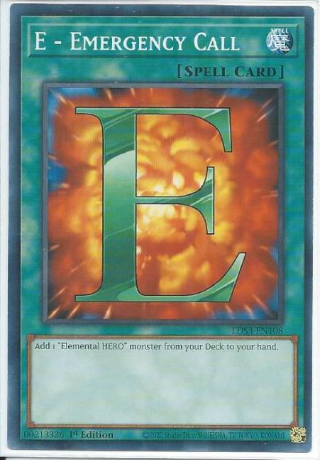 Yugioh - E - Emergency Call *Common* LDS3-EN108 (NM/M)