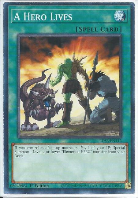 Yugioh - A Hero Lives *Common* LDS3-EN112 (NM/M)