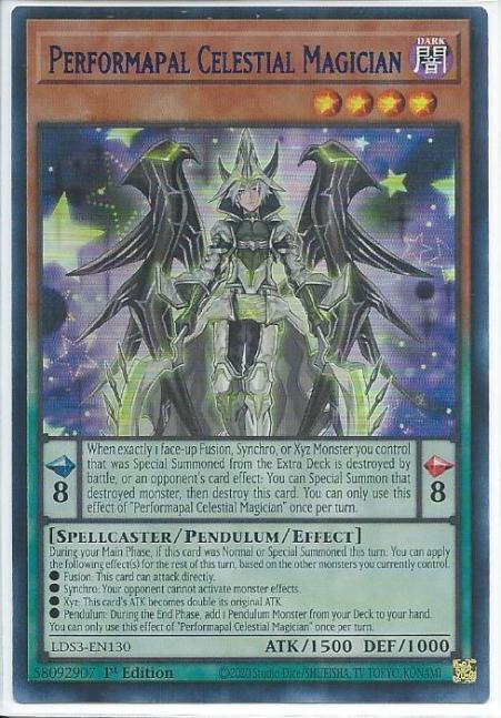 Yugioh - Performapal Celestial Magician *Blue Ultra Rare* LDS3-EN130 (NM/M)