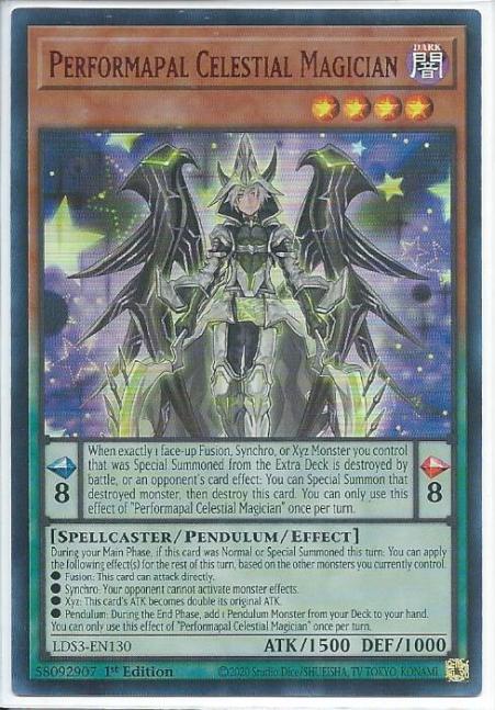Yugioh - Performapal Celestial Magician *Red Ultra Rare* LDS3-EN130 (NM/M)