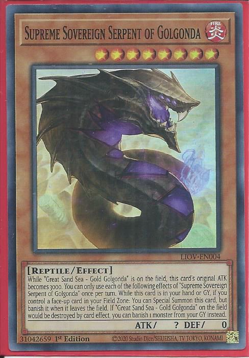 Yugioh - Supreme Sovereign Serpent of Golgonda *SR* LIOV-EN004 (NM/M)