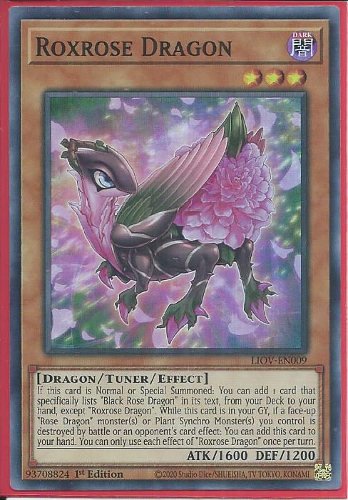 Yugioh - Roxrose Dragon *Super Rare* LIOV-EN009 (NM/M)