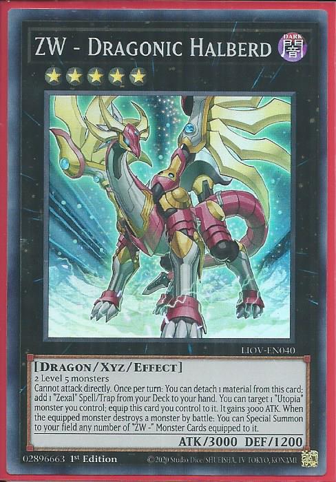 Yugioh - ZW - Dragonic Halberd *Super Rare* LIOV-EN040 (NM/M)