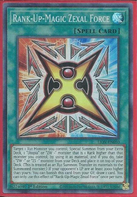 Yugioh - Rank-Up-Magic Zexal Force *Super Rare* LIOV-EN050 (NM/M)