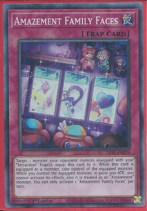 Yugioh - Amazement Family Faces *Super Rare* LIOV-EN070 (NM/M)