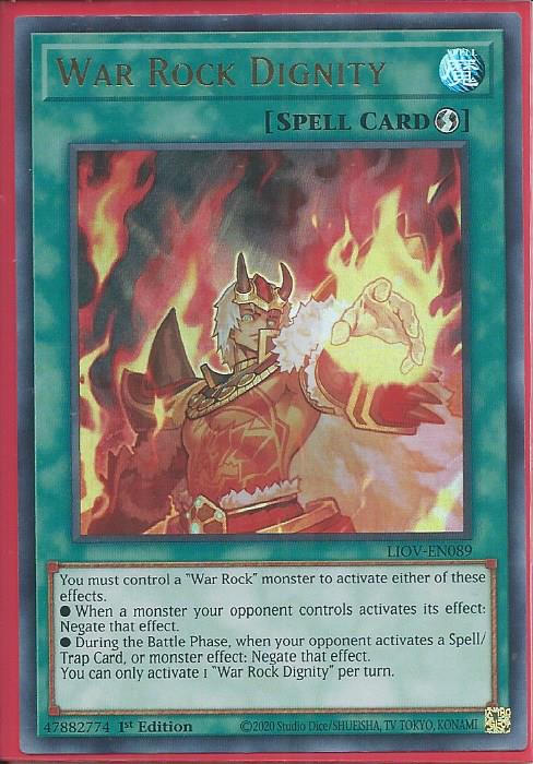 Yugioh - War Rock Dignity *Ultra Rare* LIOV-EN089 (NM/M)