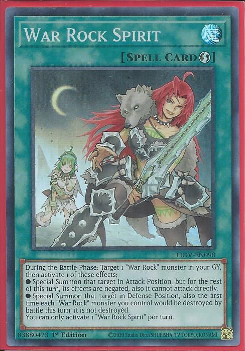 Yugioh - War Rock Spirit *Super Rare* LIOV-EN090 (NM/M)