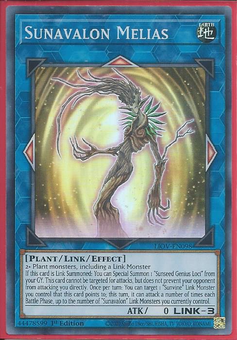 Yugioh - Sunavalon Melias *Super Rare* LIOV-EN098 (NM/M)