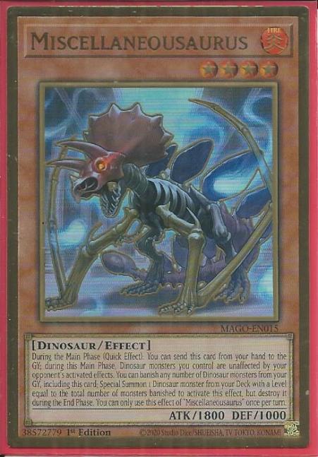 Yugioh - Miscellaneousaurus *Premium Gold Rare* MAGO-EN015 (NM/M)