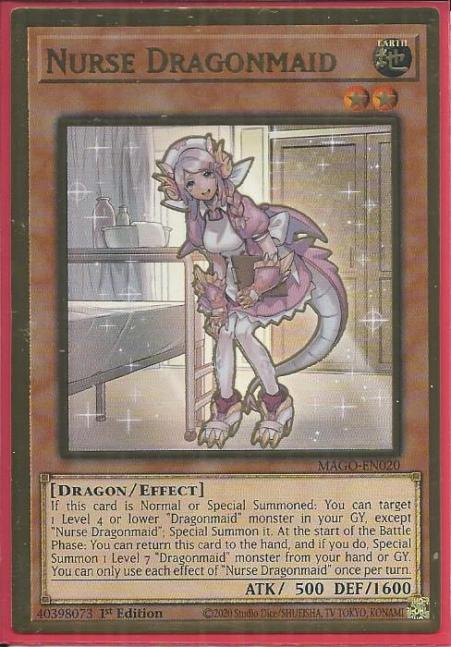 Yugioh - Nurse Dragonmaid *Premium Gold Rare* MAGO-EN020 (NM)