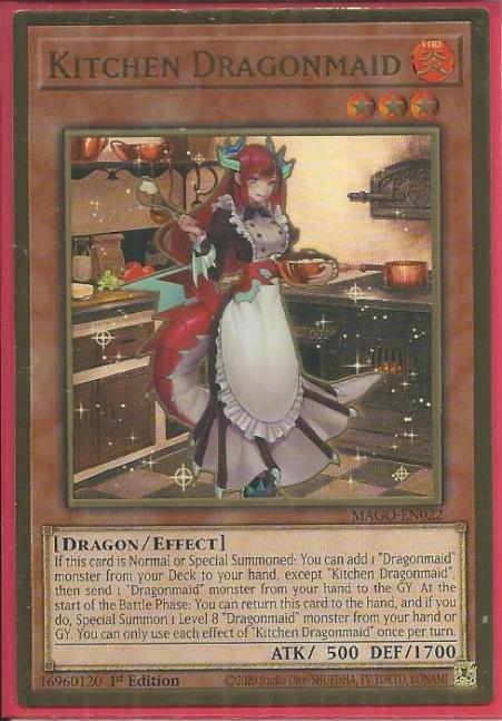 Yugioh - Kitchen Dragonmaid *Premium Gold Rare* MAGO-EN022 (NM)