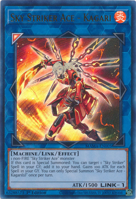 Yugioh - Sky Striker Ace - Kagari *Ultra Rare* MAMA-EN005 (NM)