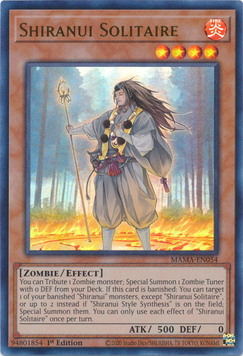 Yugioh - Shiranui Solitaire *Ultra Rare* MAMA-EN054 (NM)