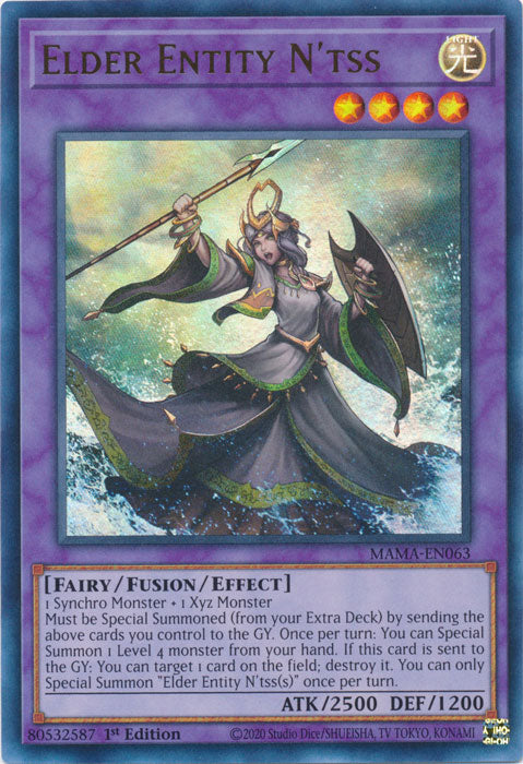 Yugioh - Elder Entity N'tss *Ultra Rare* MAMA-EN063 (NM)