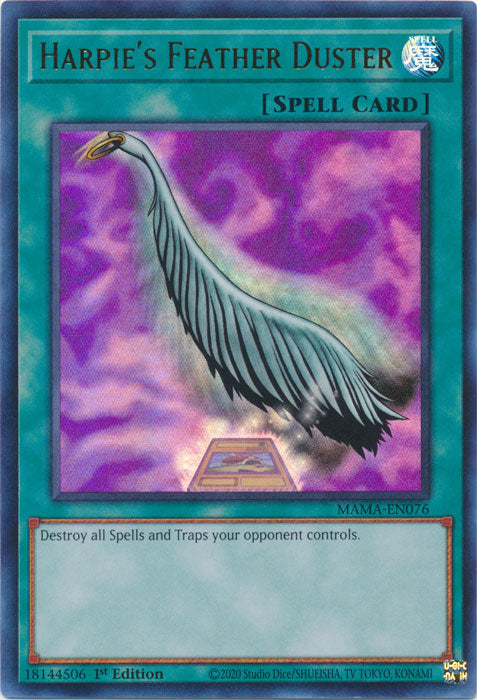 Yugioh - Harpie's Feather Duster *Ultra Rare* MAMA-EN076 (NM)