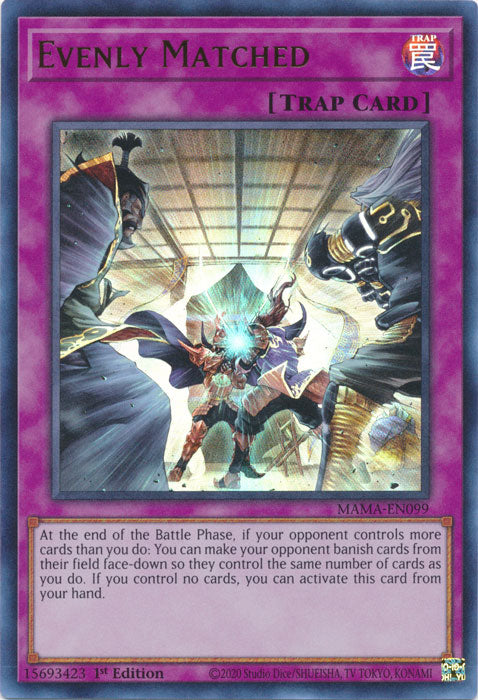 Yugioh - Evenly Matched *Ultra Rare* MAMA-EN099 (NM)