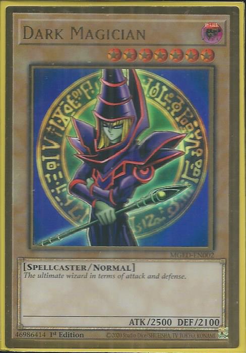 Yugioh - Dark Magician [LOB Art] *Premium Gold Rare* MGED-EN002 (NM)