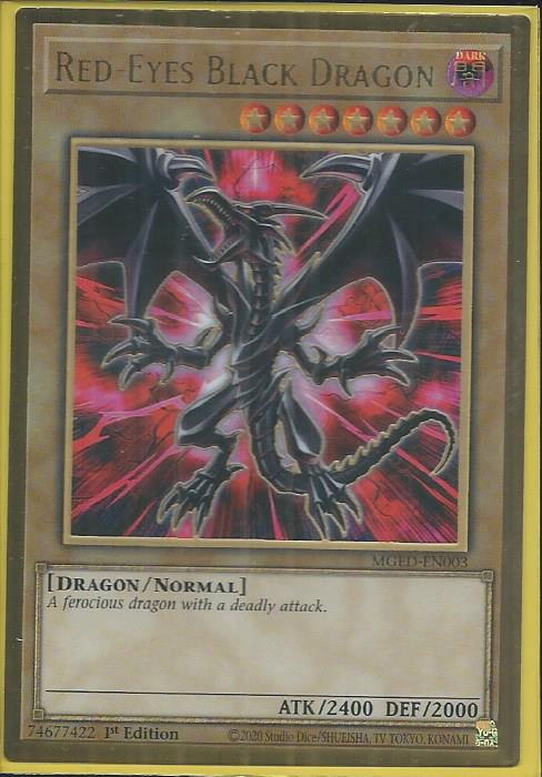 Yugioh - Red-Eyes Black Dragon *Premium Gold Rare* MGED-EN003 (NM)