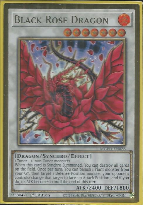 Yugioh - Black Rose Dragon *Premium Gold Rare* MGED-EN026 (NM)