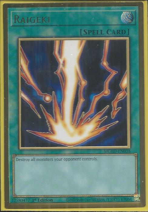 Yugioh - Raigeki *Premium Gold Rare* MGED-EN038 (NM)