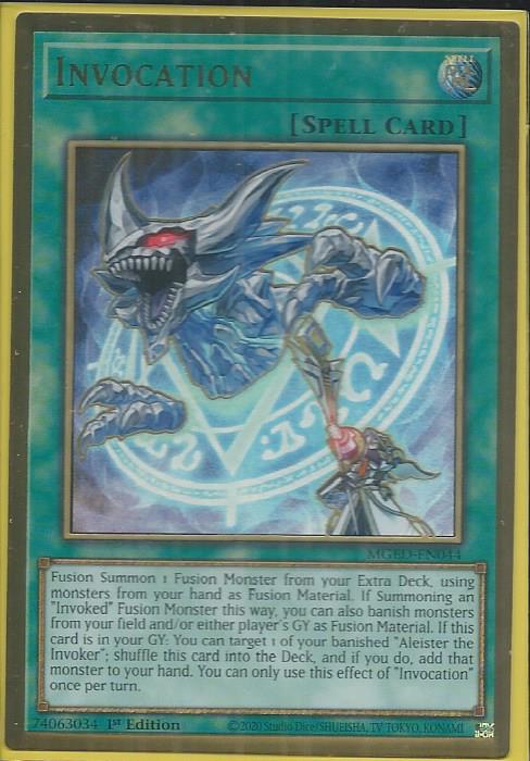 Yugioh - Invocation *Premium Gold Rare* MGED-EN044 (NM)