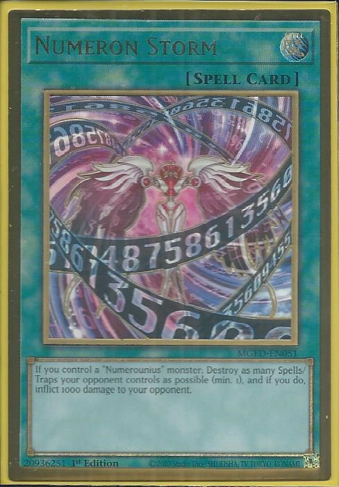 Yugioh - Numeron Storm *Premium Gold Rare* MGED-EN051 (NM)