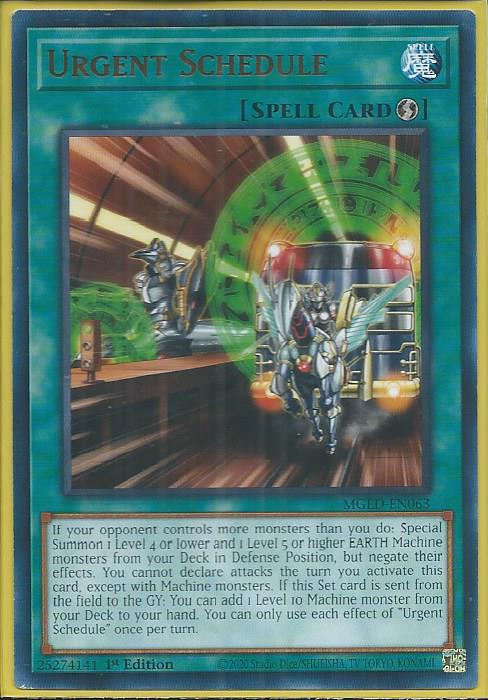 Yugioh - Urgent Schedule *Rare* MGED-EN063 (NM)