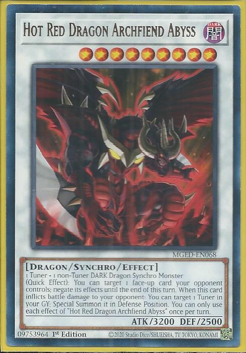 Yugioh - Hot Red Dragon Archfiend Abyss *Rare* MGED-EN068 (NM)