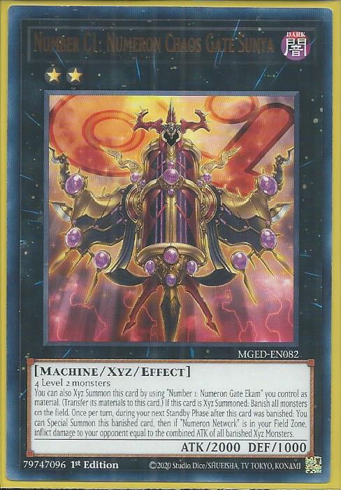 Yugioh - Number C1: Numeron Chaos Gate Sunya *Rare* MGED-EN082 (NM)