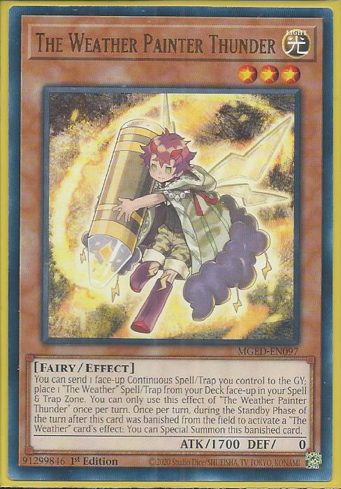 Yugioh - The Weather Painter Thunder *Rare* MGED-EN097 (NM)