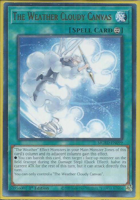 Yugioh - The Weather Cloudy Canvas *Rare* MGED-EN099 (NM)