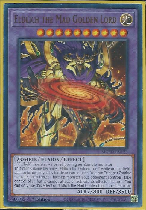 Yugioh - Eldlich the Mad Golden Lord *Rare* MGED-EN123 (NM)