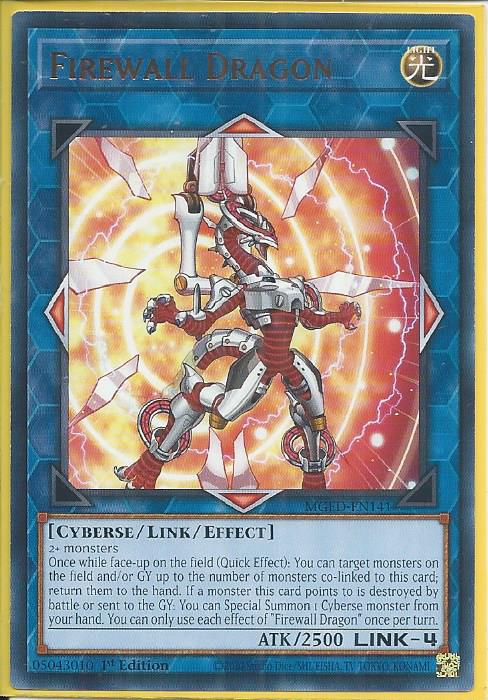 Yugioh - Firewall Dragon [Flame Art] *Rare* MGED-EN141 (NM)