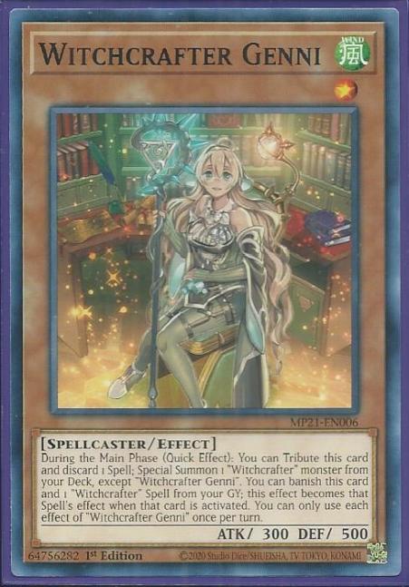 Yugioh - Witchcrafter Genni *Common* MP21-EN006 (NM/M)