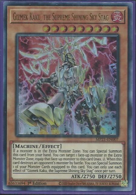 Yugioh - Gizmek Kaku, The Supreme Shining Sky Stag *UR* MP21-EN007 (NM/M)