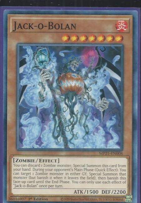 Yugioh - Jack-o-Bolan *Common* MP21-EN008 (NM/M)