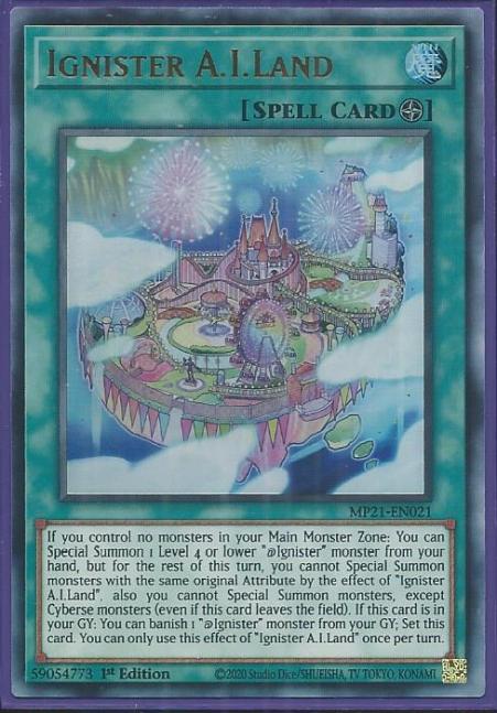 Yugioh - Ignister A.I. Land *Ultra Rare* MP21-EN021 (NM/M)