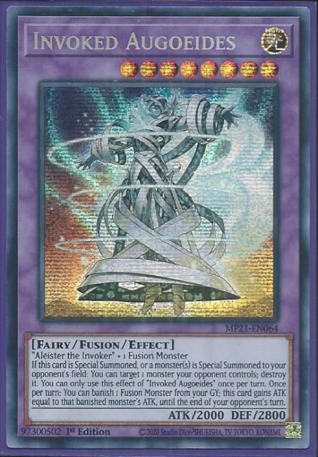 Yugioh - Invoked Augoeides *Prismatic Secret Rare* MP21-EN064 (NM/M)