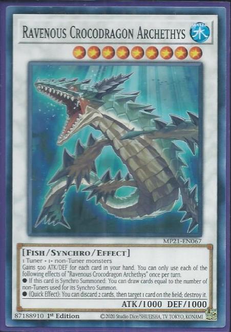 Yugioh - Ravenous Crocodragon Archethys *Common* MP21-EN067 (NM/M)