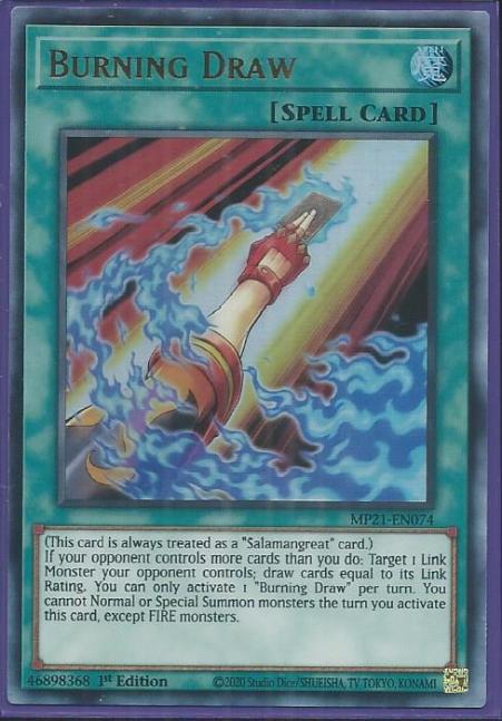 Yugioh - Burning Draw *Ultra Rare* MP21-EN074 (NM/M)