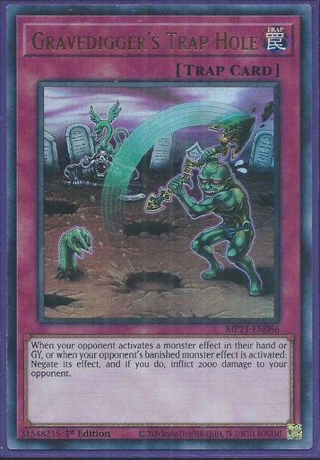 Yugioh - Gravekeeper's Trap Hole *Ultra Rare* MP21-EN086 (NM/M)