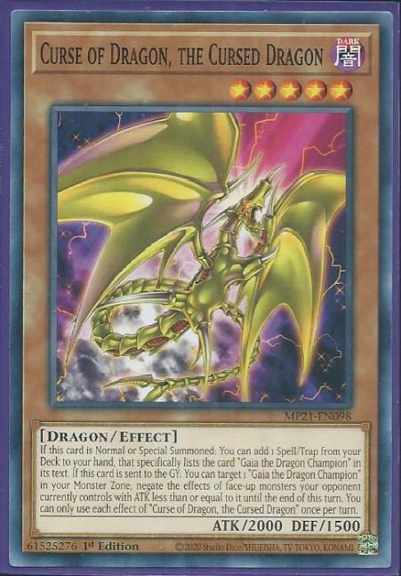 Yugioh - Curse of Dragon, the Cursed Dragon *Common* MP21-EN098 (NM/M)