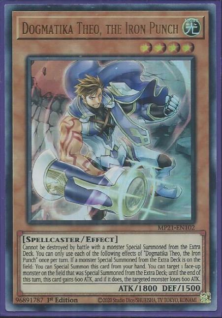 Yugioh - Dogmatika Theo, the Iron Punch *Ultra Rare* MP21-EN102 (NM/M)