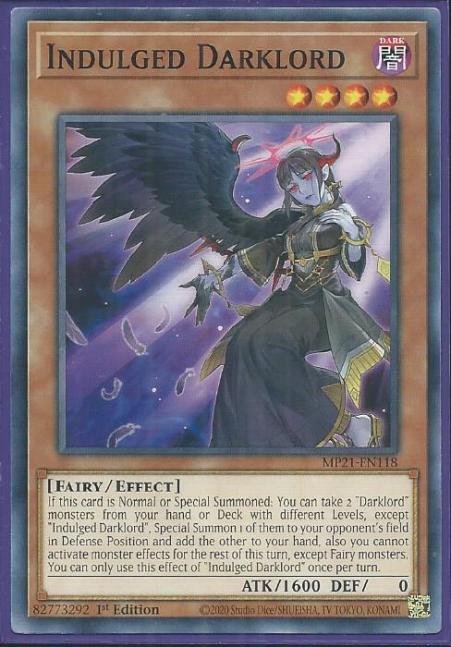 Yugioh - Indulged Darklord *Common* MP21-EN118 (NM/M)