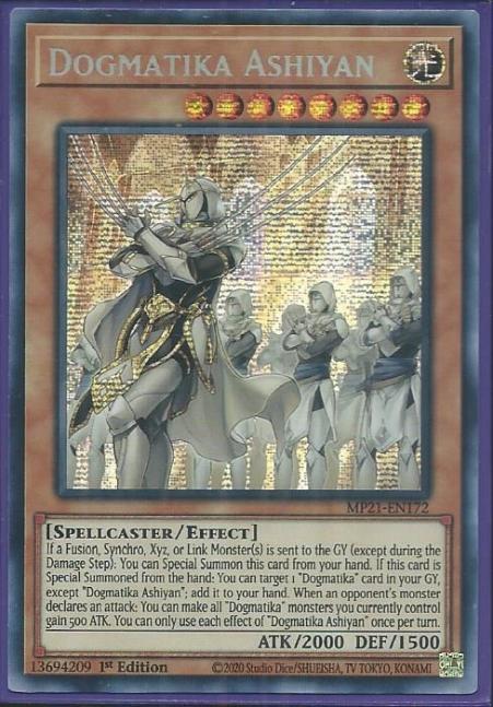 Yugioh - Dogmatika Ashiyan *Prismatic Secret Rare* MP21-EN172 (NM/M)