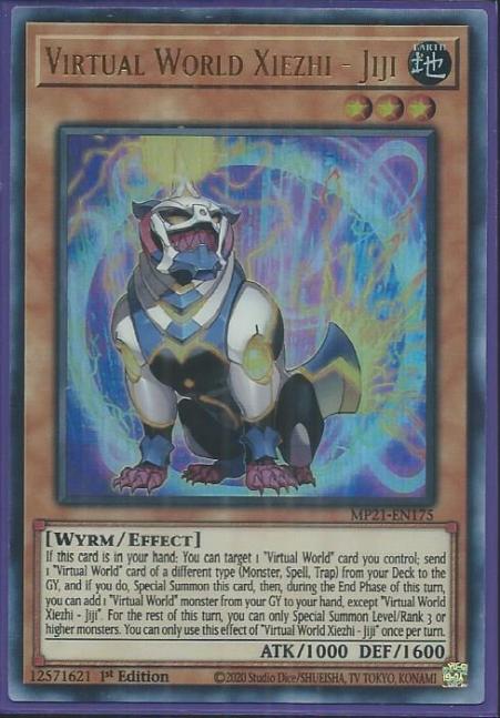 Yugioh - Virtual World Xiezhi - Jiji *Ultra Rare* MP21-EN175 (NM/M)